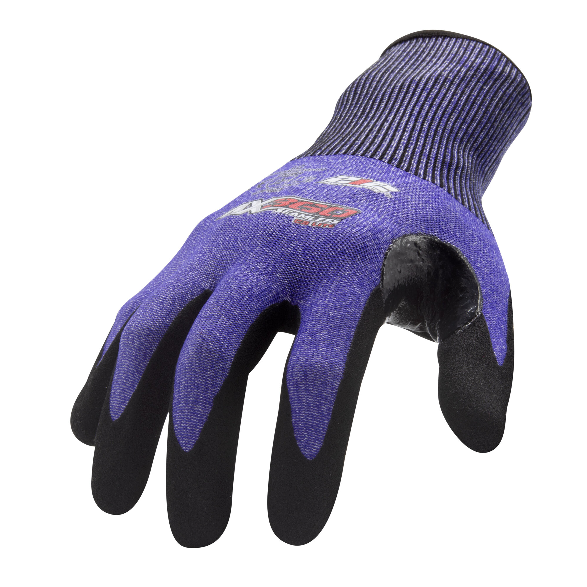 212 Performance AX360 Seamless Knit Cut 3 Lite Gloves in Blue and Black, Small AXLTC3-03-008